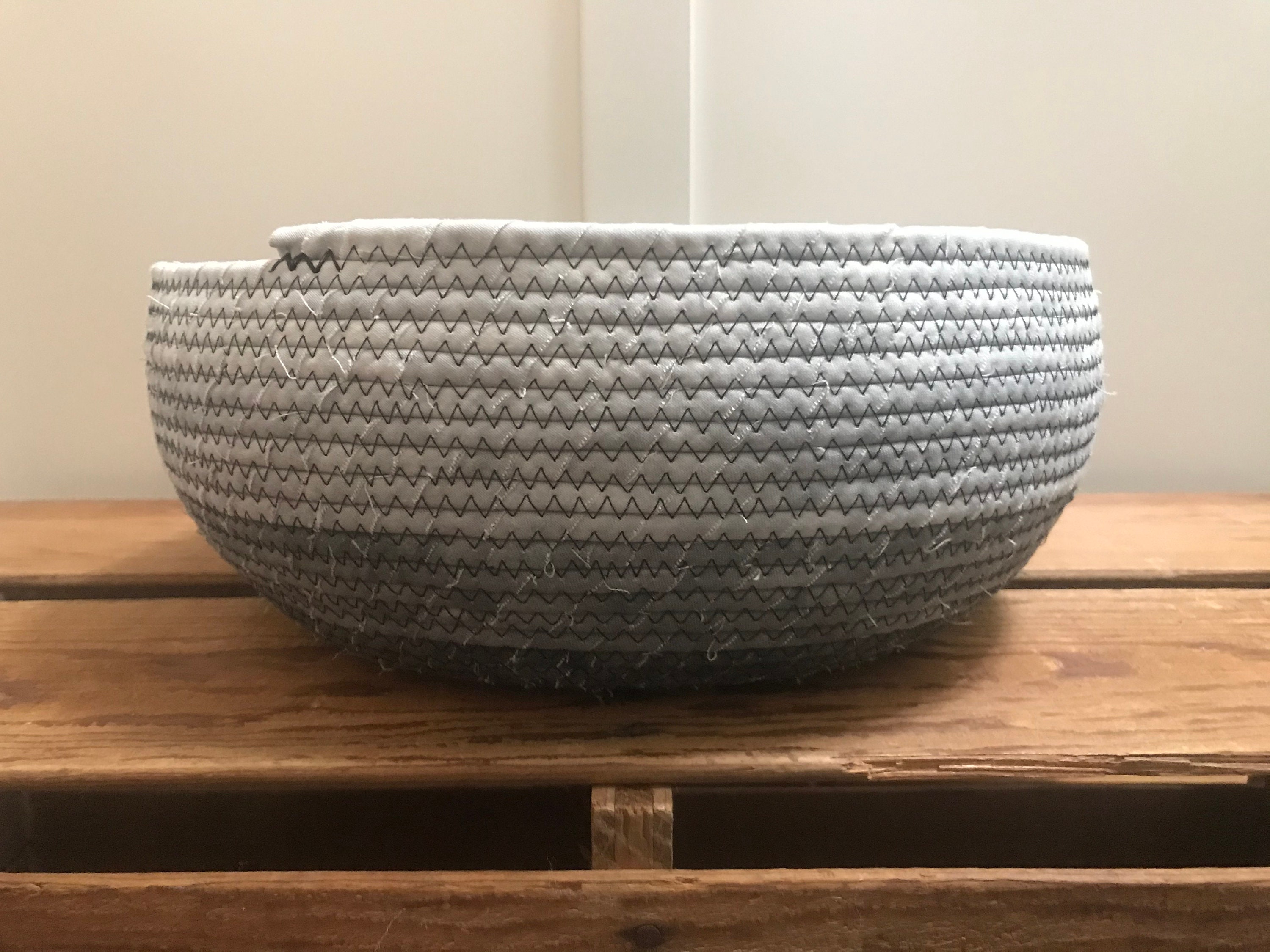 Gray Ombre Basket Collection Cord Rope Basket Minimalist Etsy