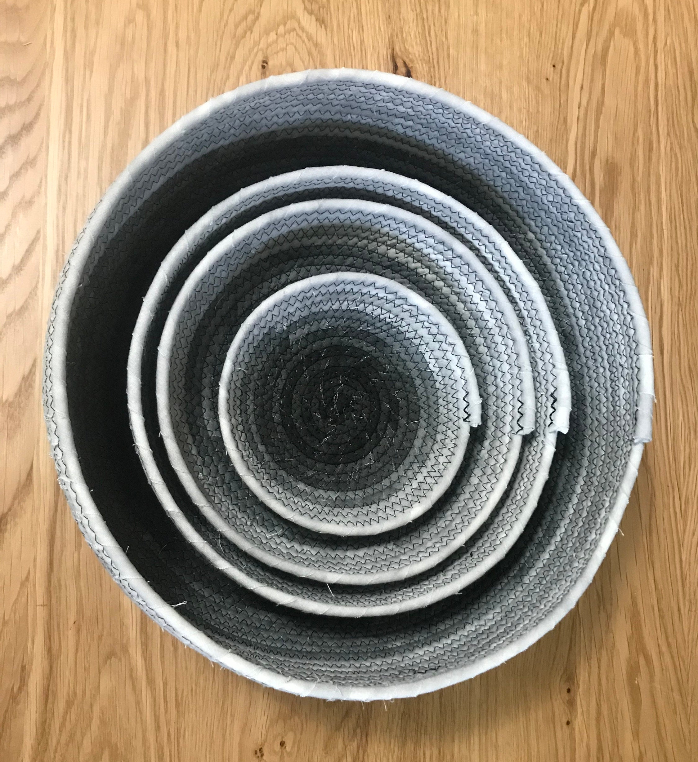 Gray Ombre Basket Collection Cord Rope Basket Minimalist Etsy