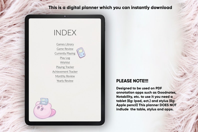 Digital Gaming Journal Gaming Tracker Gaming Planner Etsy