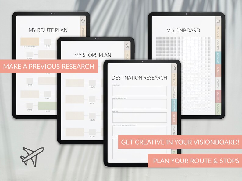 Digital Road Trip Planner Road Trip Diary Budget and Etsy