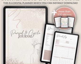 Digital Period & Cycle Journal: Wellness Tracker (PDF)