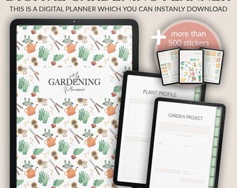 Gardening Planner Digital Journal | GoodNotes iPad PDF | Plant Tracker, Garden Layout & Seasonal Checklist | Gardener Gift