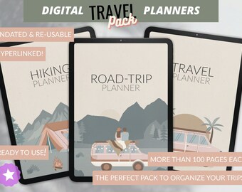 Digital Travel Planner Bundle: Road Trip, Hiking, Vacation (GoodNotes, iPad)