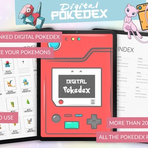 Digitale Pokédex | iPad | Pokédex notitieboek | Gamerecensies | Digitale planner | Bibliotheek | Tracker en organizer | GoodNotes | Opmerkelijk | Gamer