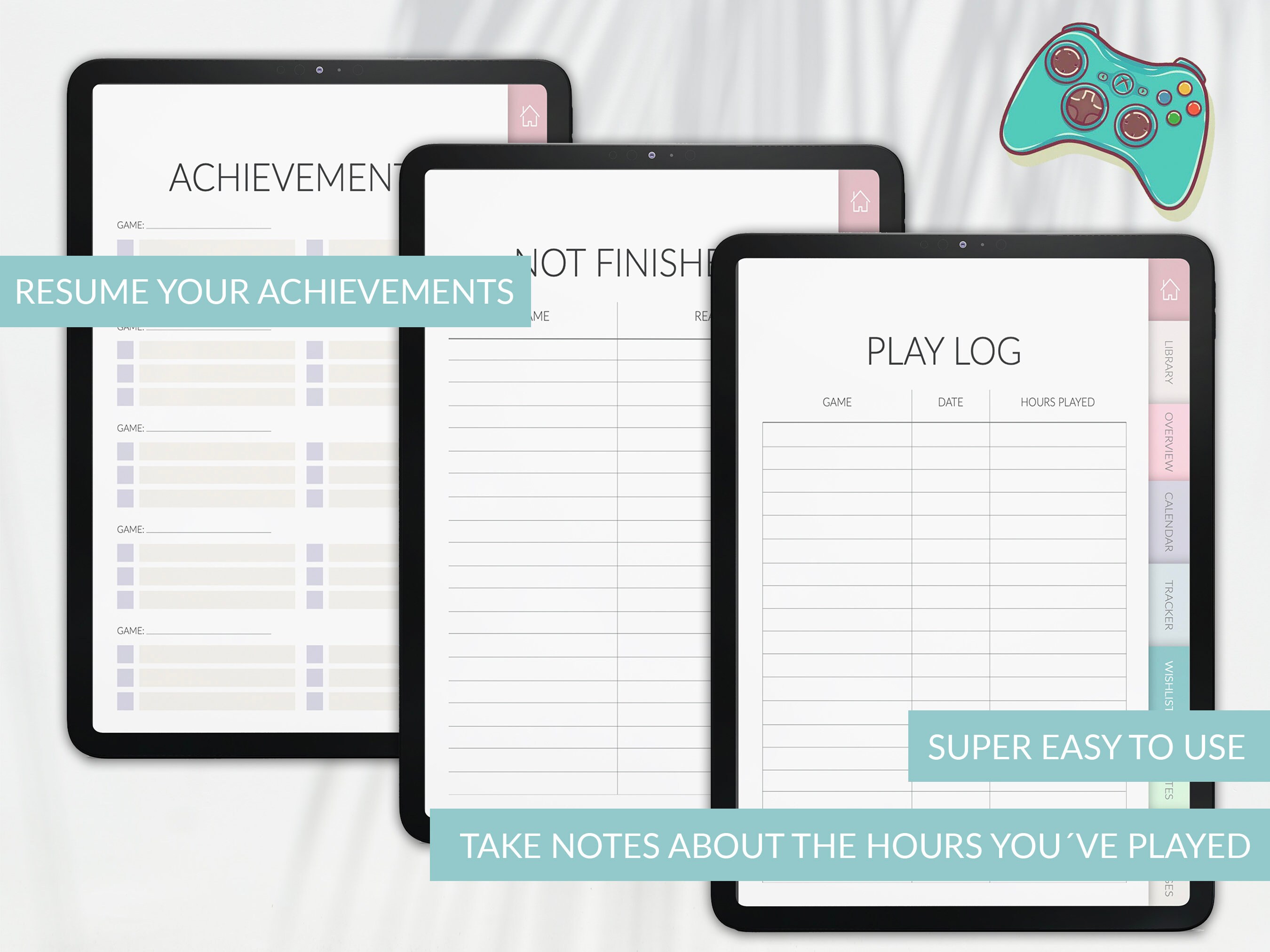 Digital Gaming Journal Gaming Tracker Wishlist Play Log Etsy