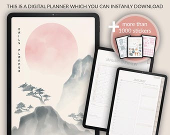 Undated Digital Hobonichi Planner: iPad GoodNotes Compatible (PDF)