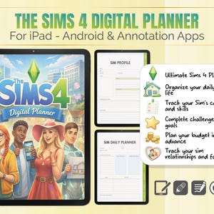 Planejador Digital do The Sims 4 | Rastreador de Jogabilidade | Diário do The Sims (Download)