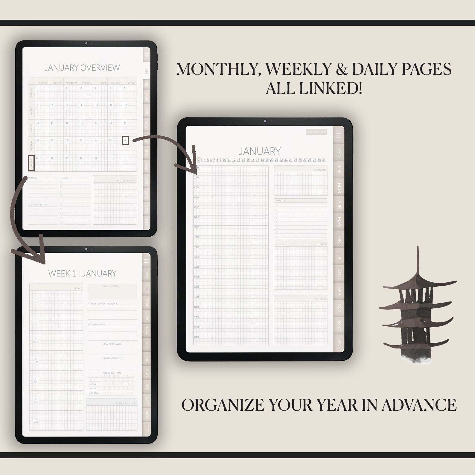 2026 Digital Hobonichi Planner: Weekly, Monthly, Daily (PDF) - Etsy