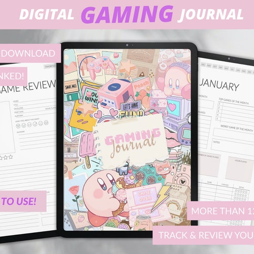 Digital Gaming Journal Gaming Tracker Wishlist Play Log Etsy