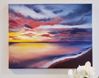 Oil painting - Sunset