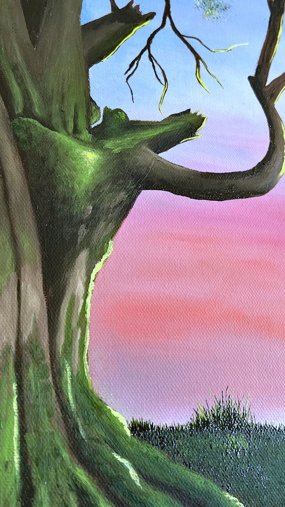 Wall Decor - Mystery Tree, Oak Tree, Sunset, Calm Nature Scene