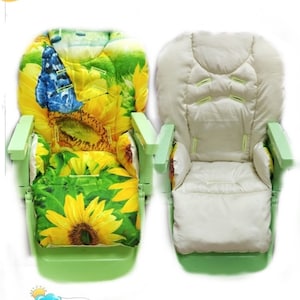 Chicco Polly 2 in 1 Personalized Highchair cover Reversible seat made of cotton and waterproof material Polly highchair cover Washable cas