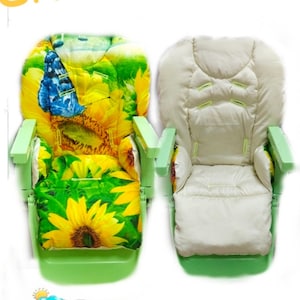 Chicco Polly  2 in 1 cover for high chair Double-sided removable cover  Polly 13 highchair cover  Washable case Personalized cover Unisex