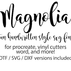 Carattere Magnolia, font cricut, carattere alfabeto magnolia, procrea font, magnolia sky download istantaneo font divertimento carattere funky silhouette