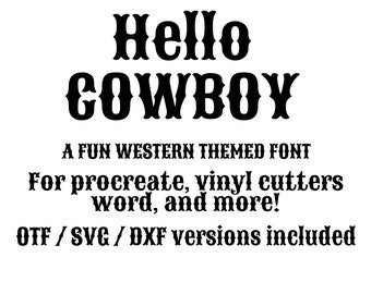wallpapers Cowboy Font Word western lettering etsy