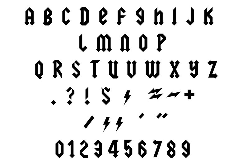 Electric Font Lightning Font Svg Font Cricut Font Alphabet Etsy