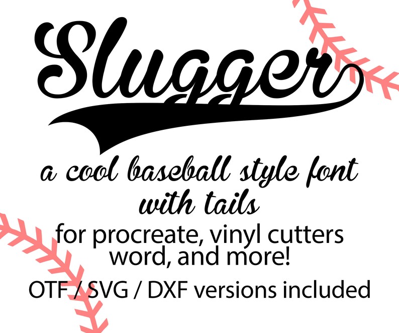 Baseball Font Svg Slugger Font Cricut Font Cursive Baseball Etsy