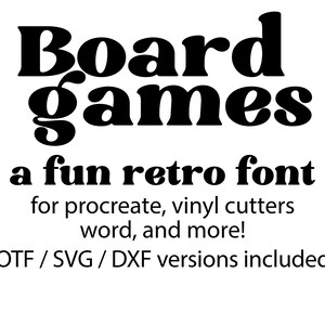 Retro font svg, Gameshow font, Funky font 70s 80s Board game font Alphabet font svg cricut font silhouette font procreate font SVG fonts DXF image 1