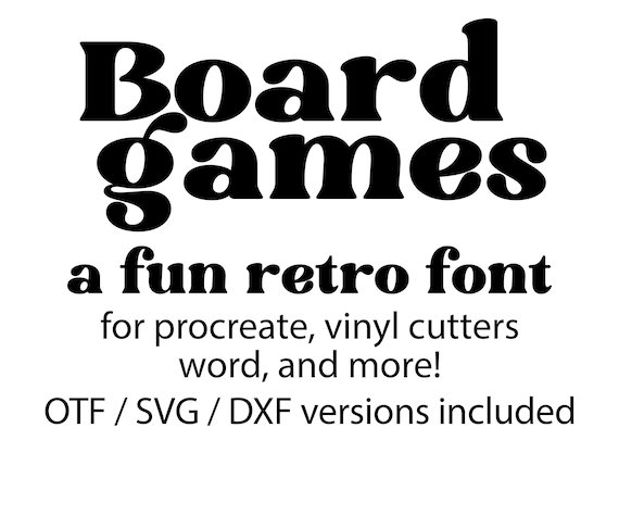 Retro font svg, Gameshow font, Funky font 70s 80s Board game font Alphabet font svg cricut font silhouette font procreate font SVG fonts DXF