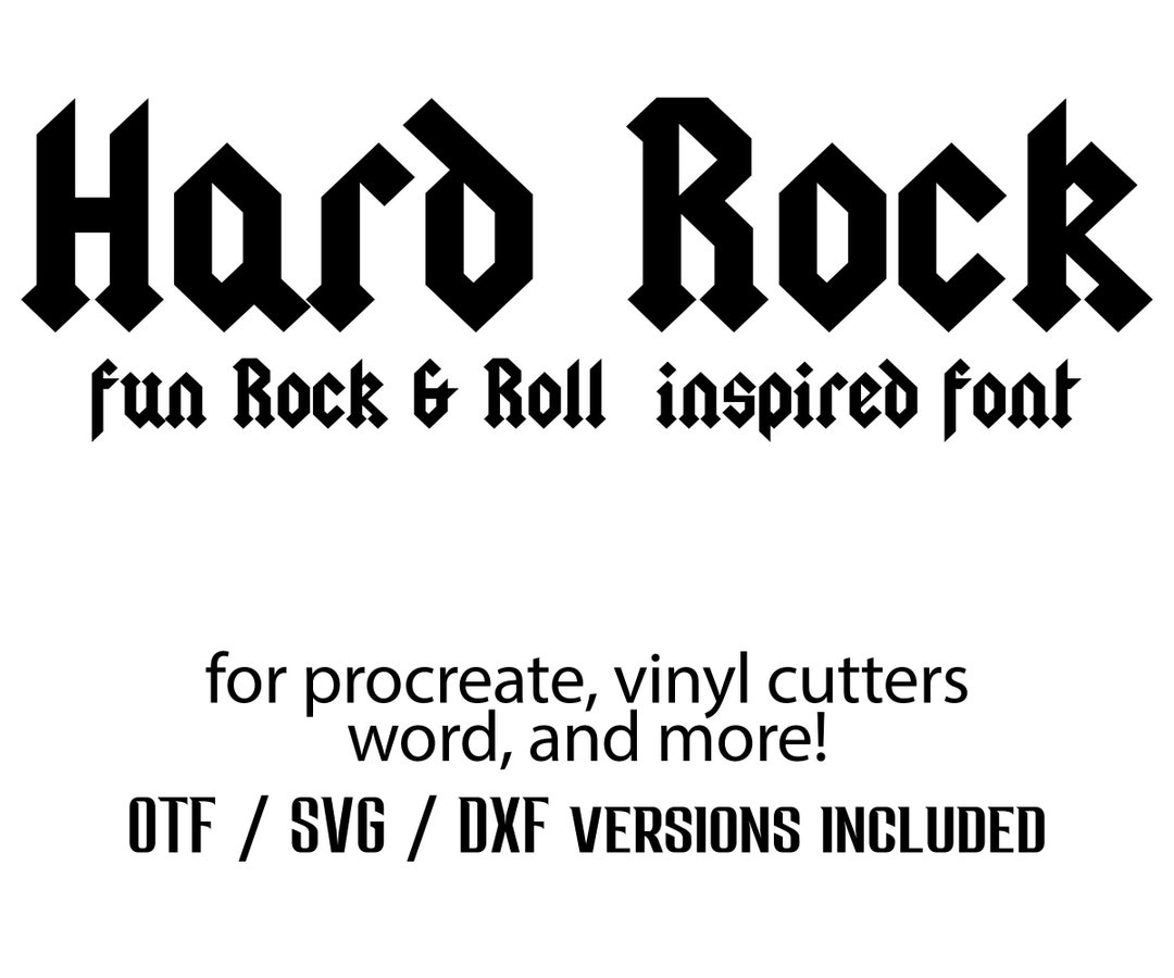 Hard Rock Font, Rock and Roll Font, Electric Font, Svg Font, Cricut ...