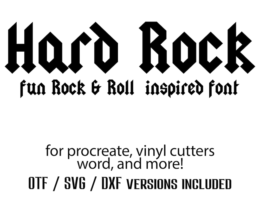 Hard Rock Font, Rock and Roll Font, Electric Font, Svg Font, Cricut