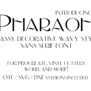 Fonte egípcia, fonte de caligrafia SVG, fonte de caligrafia vintage, fonte Pharoh Super Fancy, fonte elegante svg silhueta de fonte cricut procriar