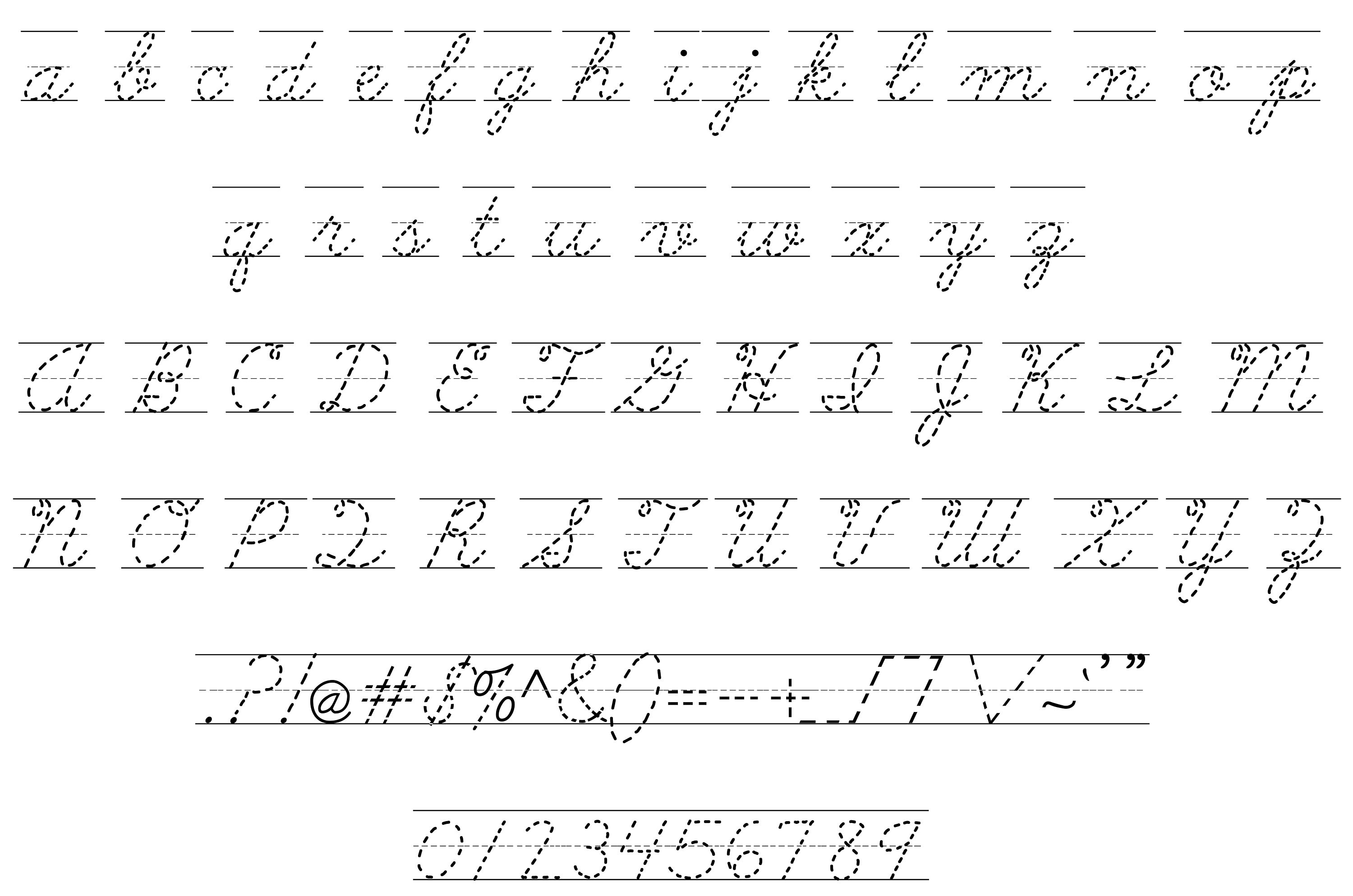 Dotted cursive font lined cursive handwriting practice 42 off