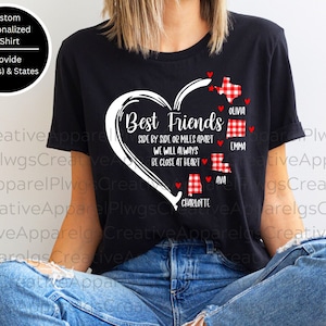 Custom Best Friends Shirt | Printed Design | Personalize Best Friends TShirt | Personalized Custom Shirt | Friends Gift | Adult Unisex Size