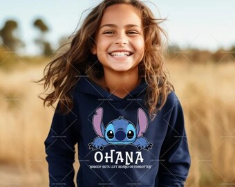 Cute Stitch Ohana Hoodie | Unisex Cotton-Poly Blend