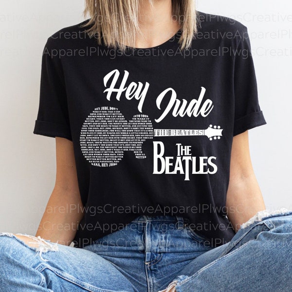 Hey Jude T-Shirt | High Quality Print Design | Song Lyric T-Shirt  | Adult & Kid Unisex TShirt