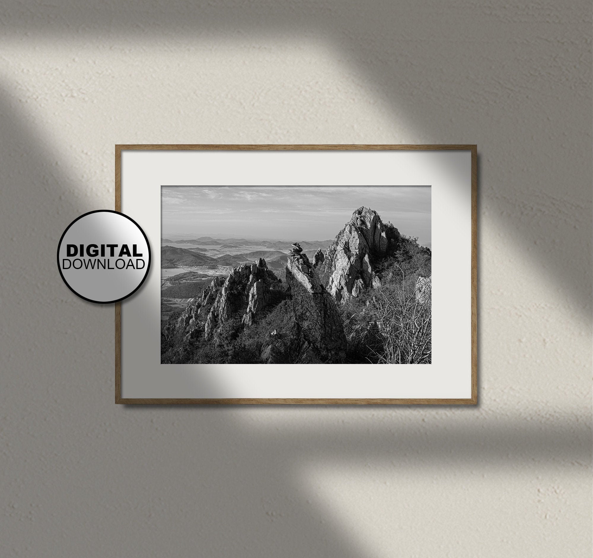 Mountain Wall Art Print Black And White Nature Photography | Etsy