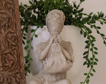 Midwife Weighing Baby - Sculpture Statue Midwife Gift Doula Blessingway Birthing Woman Rustic Birth Space