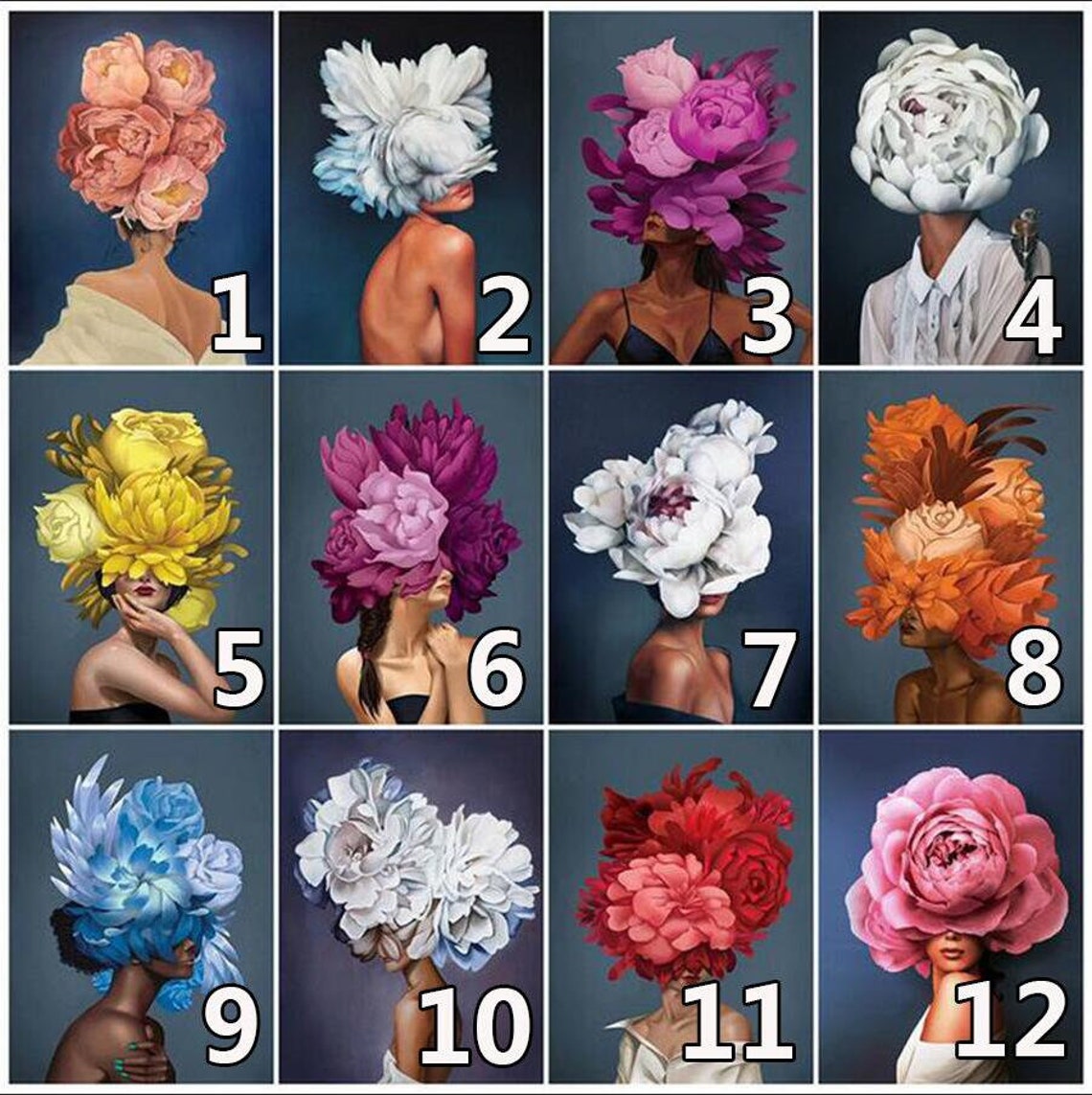 Malen Sie nach Zahl /DIY Malerei Kit /Frauen wie Blumen