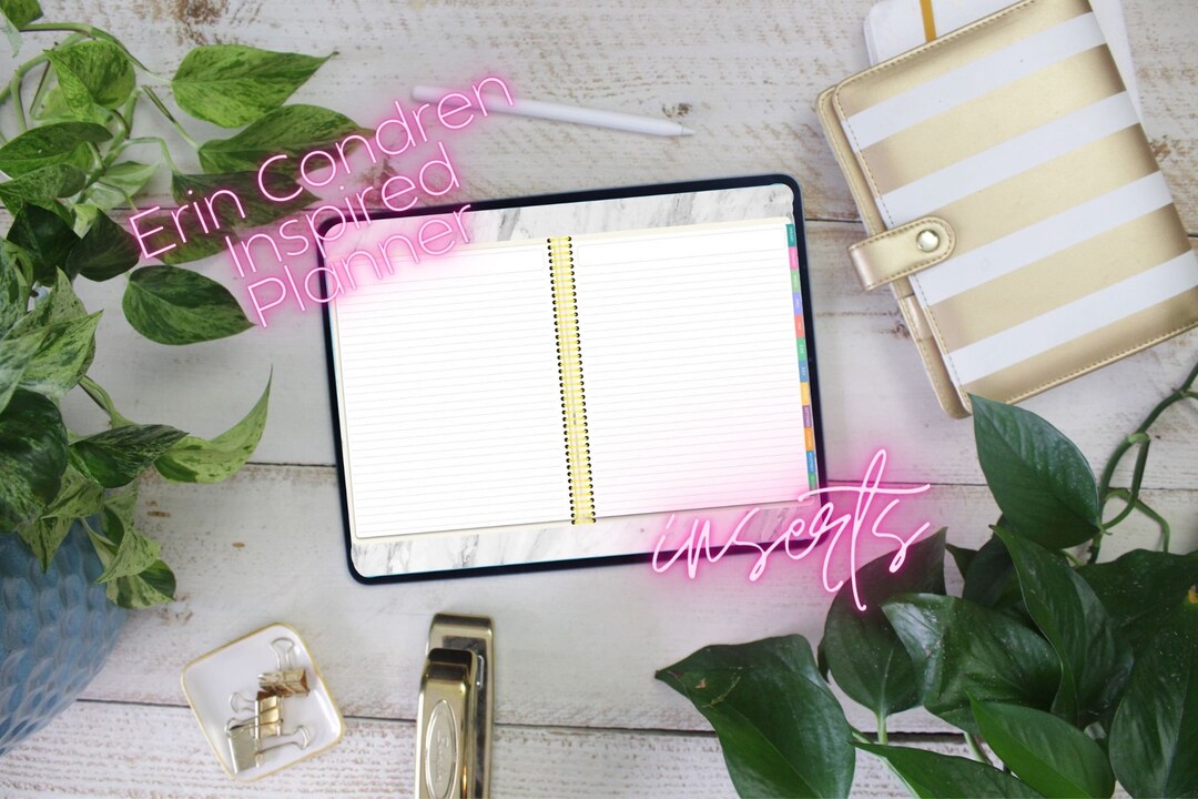 Erin Condren Digital Planner Inserts for Use With iPad or Android Goodnotes, Zoomnotes
