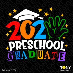 2025 Pré-escola Graduado Svg Png, Pré-K Graduado Svg, Ideia Engraçada de Presente de Fim de Escola, Download Digital Sublimação PNG & SVG Cricut