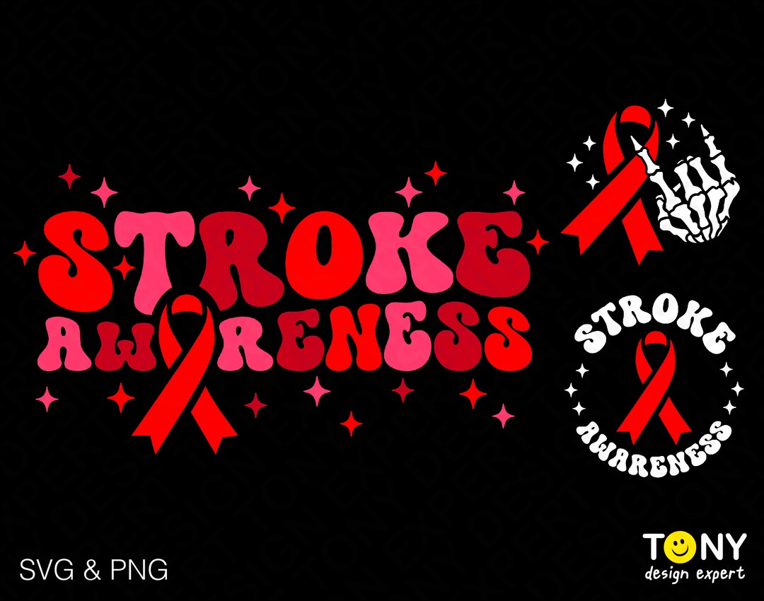 Stroke Awareness Svg Png, in May We Wear Red Svg, Stroke Svg, Trendy ...