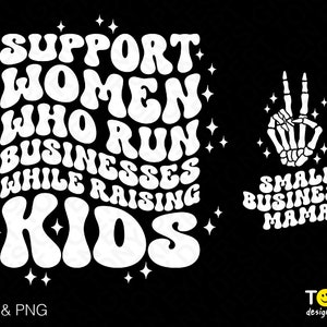 Ondersteuning van vrouwen die bedrijven runnen terwijl ze kinderen opvoeden Svg Png, Front Back Pocket Retro Groovy Wavy Digital Download Sublimation PNG SVG Cricut