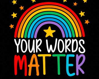 Deine Worte zählen SVG Png, Autismus SVG, Sonderpädagogik Lehrer SVG, Sped SVG, Logopädie Digitaler Download Sublimation PNG & SVG Cricut