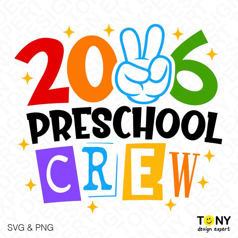 2026 Preschool Crew SVG PNG: Funny Back to School Classroom Squad ...