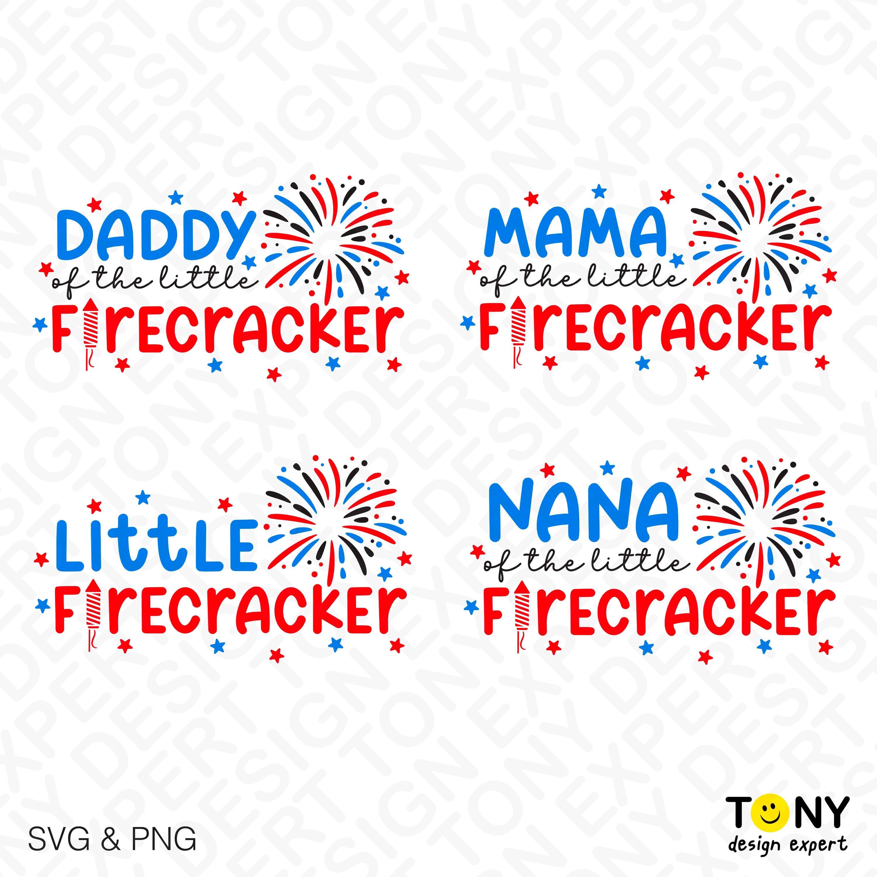 Little Firecracker Family Bundle Svg Png, 4th of July, Independence Day ...