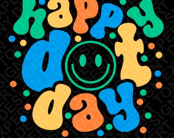 2 Colour Bundle, Happy Dot Day Svg Png, Make Your Mark See Where It Takes You, Trendy Groovy Digital Download Sublimation PNG & SVG Cricut