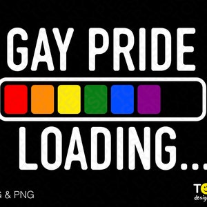 Gay Pride Loading Svg Png, Rainbow Pride Svg, Loading Svg, Gay Svg, Lgbt, Lgbtq, Pride Month Digitale download Sublimatie PNG & SVG Cricut
