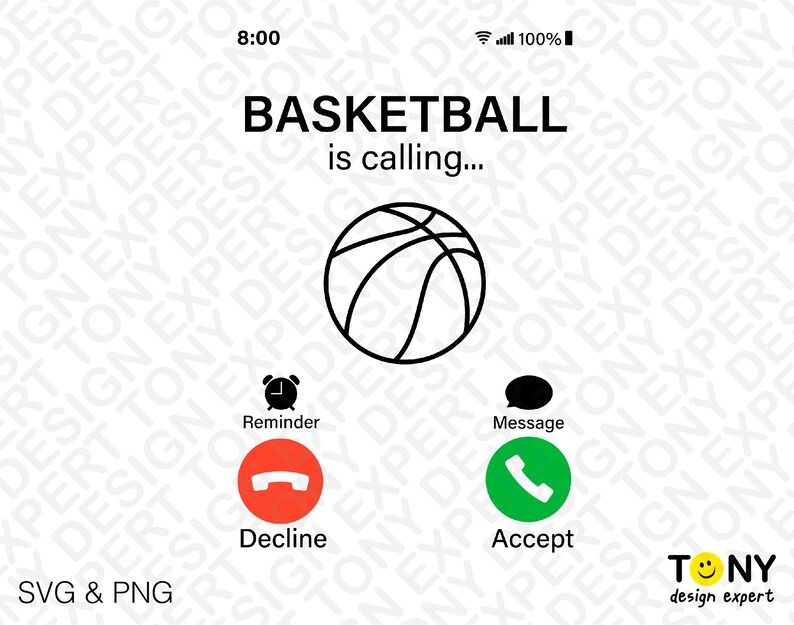 Basketball is Calling Svg Png Incoming Call Svg Basketball - Etsy