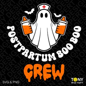 Postpartum Boo Boo bemanning Svg Png, L&D verpleegkundige Svg, grappige Halloween verpleegkundige Svg, Spooky verpleegkundige Svg, digitale download sublimatie PNG, SVG Cricut