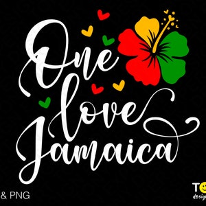One Love Jamaica Svg Png, Jamaica Svg, Jamaican Vacation Svg, Rasta Svg, Peace Love Jamaica Descarga digital Sublimación PNG y SVG Cricut