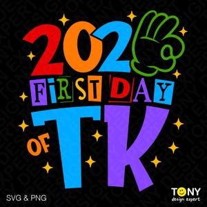 2026 Primer día de TK Svg Png: Jardín de infancia de transición, regreso a clases (descarga digital)