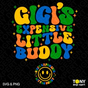 Gigi's Teure Little Buddy SVG, Oma Leben, Muttertag, Digital Download Sublimation PNG & SVG Cricut