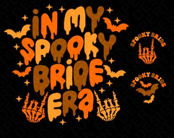 In My Spooky Bride Era Svg Png, Bride Era Svg, Halloween Svg, Front Pocket Included, Trendy Digital Download Sublimation PNG & SVG Cricut