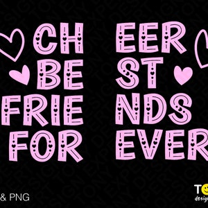 Cheer Best Friends Forever Svg Png, Cheer Svg, Besties Forever Svg, Beste Vrienden Svg, Digitale Download Sublimatie PNG &sVG Bestand voor Cricut