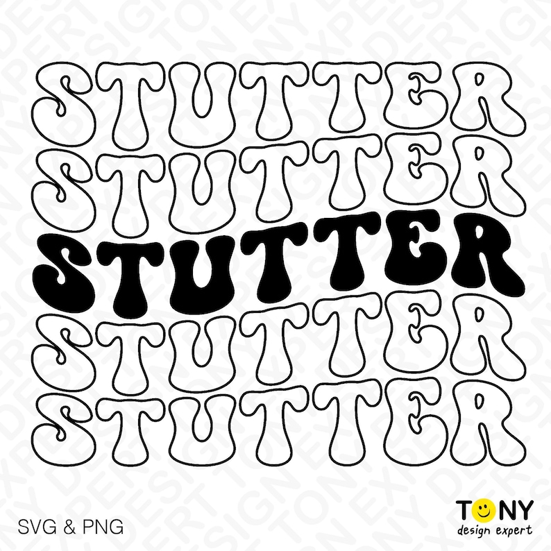 Stutter Logo Stutter Svg Png, Stuttering Awareness Svg, Stutters Support Gift ...